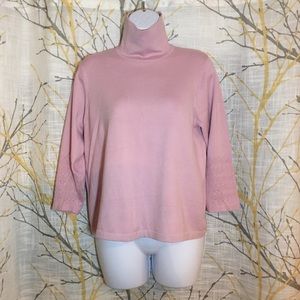 California Style Silk Turtleneck Sweater
